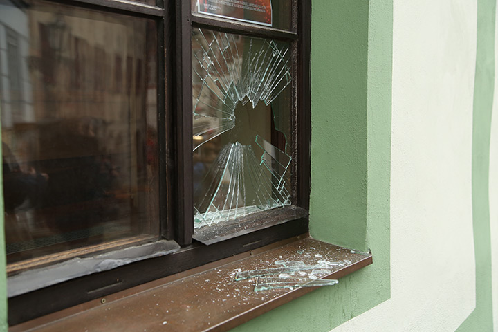A2B Glass are able to board up broken windows while they are being repaired in Bulwell.